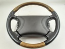 JAGUAR 97-02 XJ8 XJR X308 XK8 XKR WALNUT WOOD STEERING WHEEL BLACK LEATHER