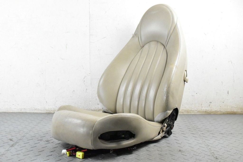 JAGUAR 1996-1999 XK8 XKR X100 LEFT OATMEAL LEATHER AGD SEAT RECLINE BACK COVER