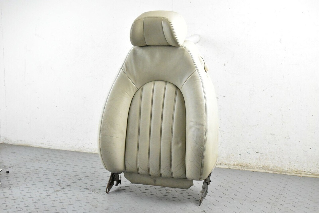 JAGUAR 2000-2006 LH LATE XK8 XKR X100 LEATHER NED IVORY SEAT RECLINE BACK COVER