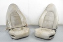 JAGUAR 1996-1999 XK8 XKR X100 OATMEAL HALF LEATHER AGD SEAT RECLINE BACK COVER