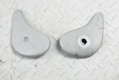 JAGUAR XJS RH RIGHT HE FRONT SEAT FIXINGS CORNER TRIM COVER GREY LATHER BEC2867