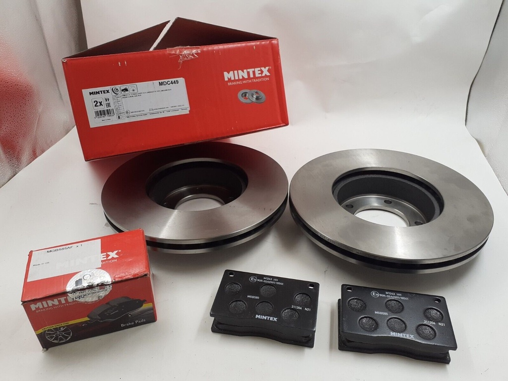 FRONT XJS XJ12 S2/S3 BRAKE PAD AND DISC MINTEX KIT