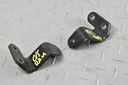 JAGUAR XJS CONVERTIBLE HOOD LIFTING RAM TOP METAL PLATE BRACKETS MOUNTING PAIR