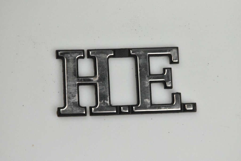 JAGUAR XJS 'H.E' BOOT LID REAR TAILGATE BADGE EMBLEM COUPE ORIGINAL V12 HE 3.6