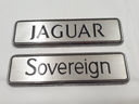 JAGUAR XJ40 LATE S3 SOVEREIGN BOOT LID REAR TAILGATE BADGE EMBLEM METAL PLATE