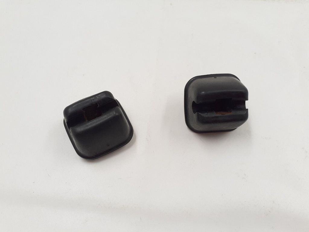 PAIR OF SUN VISOR CLIPS JAGUAR EARLY XJS PRE HE 1975-1980 BLACK TRIM LEFT RIGHT