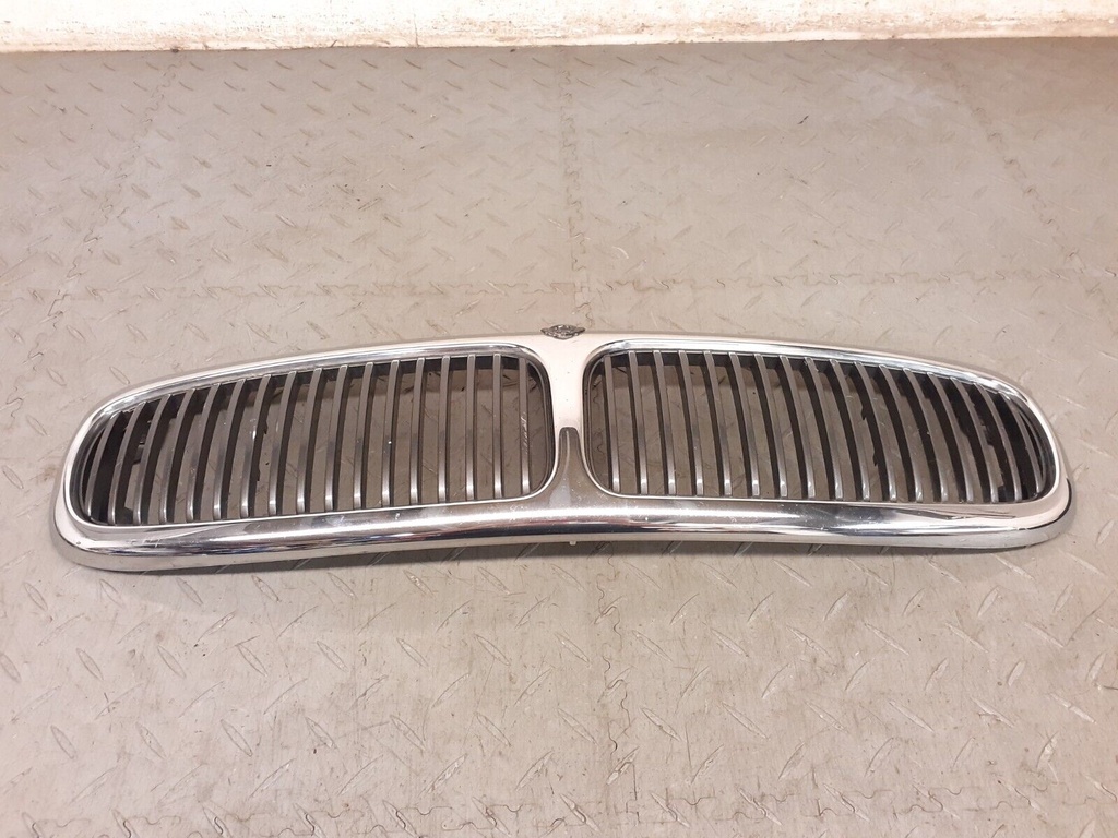 FRONT GRILLE JAGUAR X308 XJ8 CHROME BRIGHT FINISHER RADIATOR PLAIN SURROUND