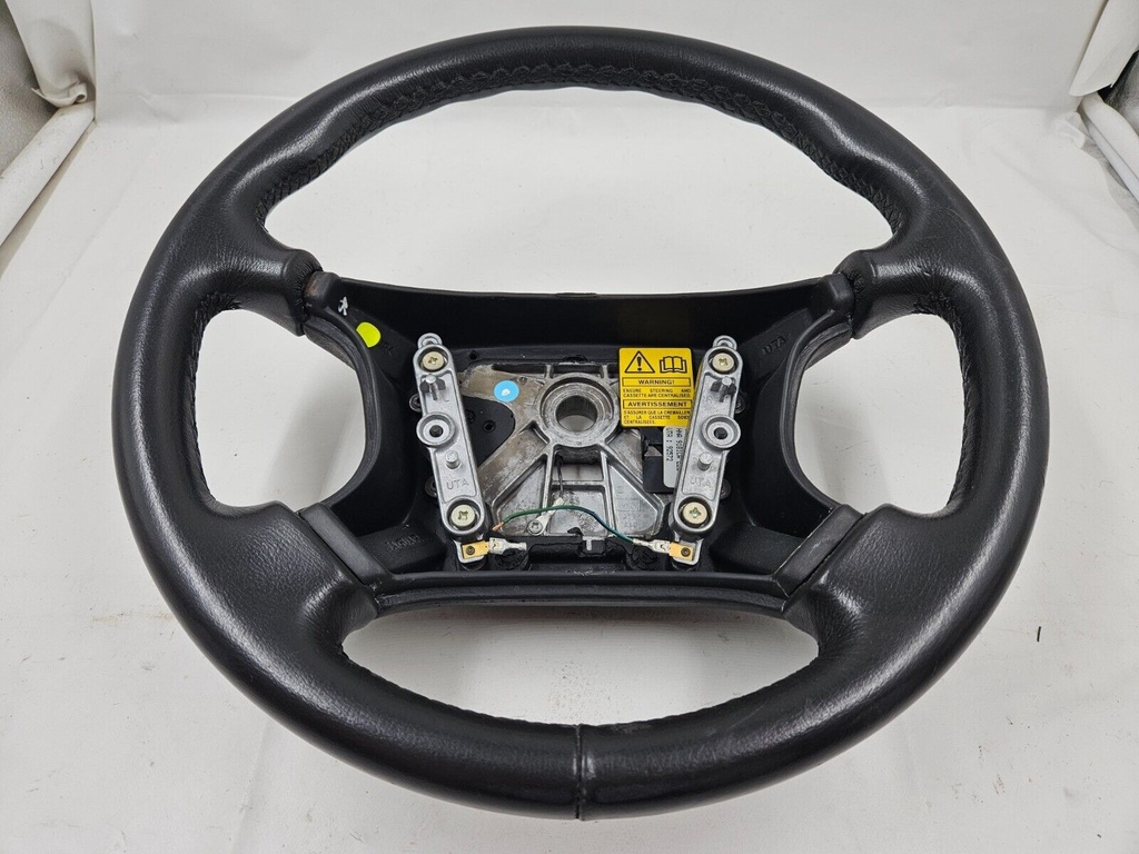 JAGUAR XJR X300 XJ6 XJ12 STEERING WHEEL BLACK CHARCOAL LEATHER HNA9181CA USED