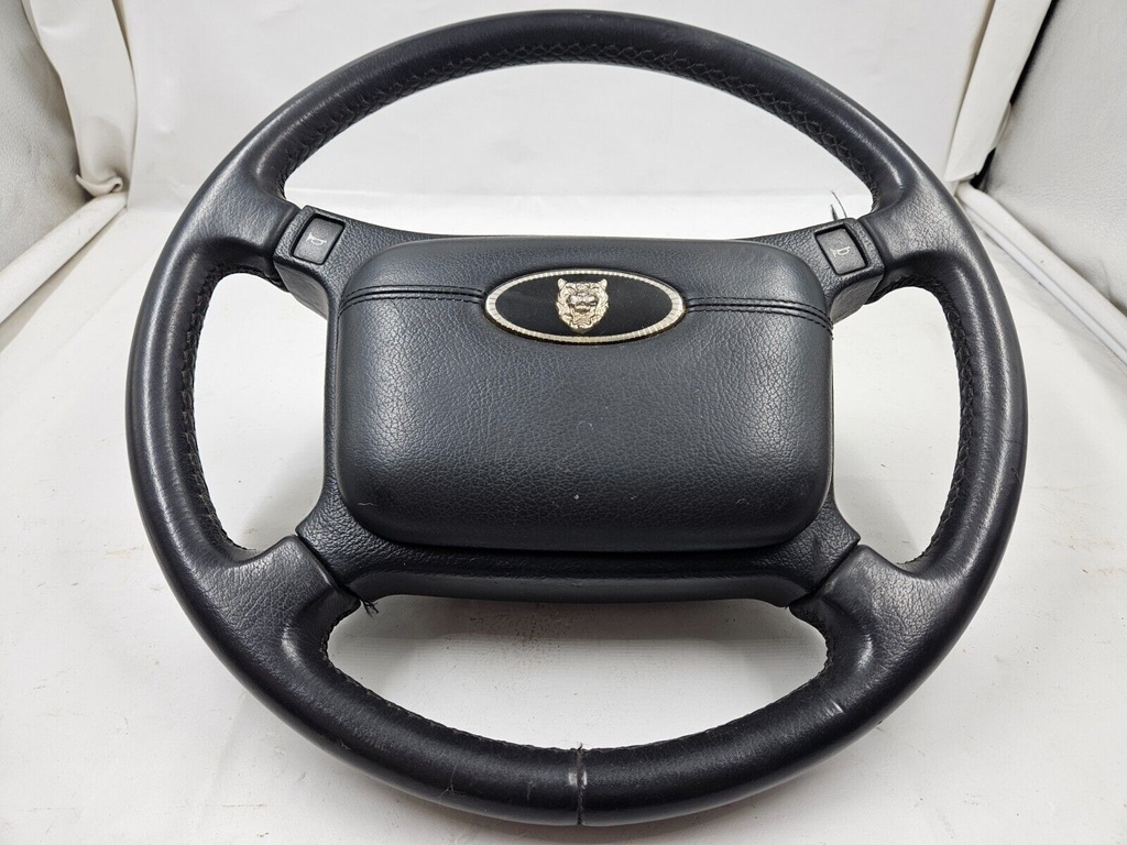 JAGUAR XJS V12 FACELIFT STEERING WHEEL BLACK LEATHER HORN BUTTON BEC8361 CBC9241