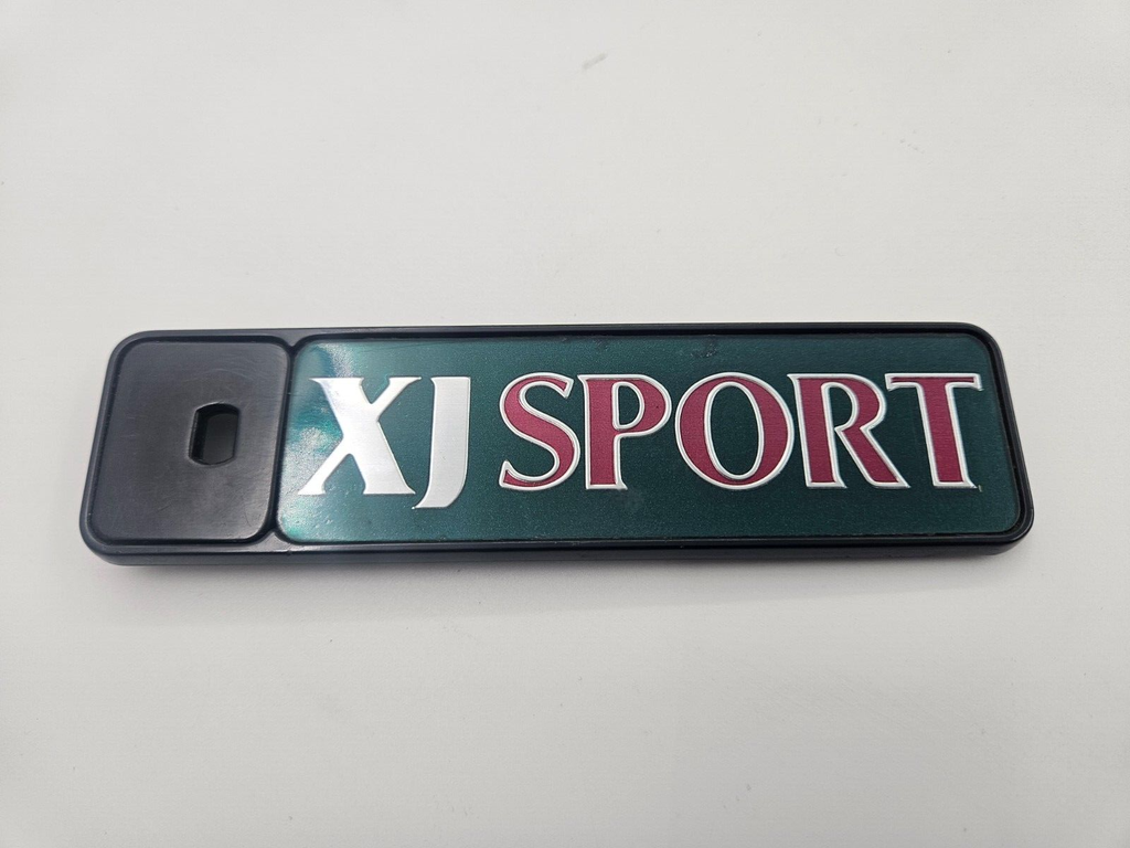 JAGUAR XJ SPORT X308 X300 REAR BOOT EMBLEM BADGE LOGO FINISHER SCRIPT GREEN RED