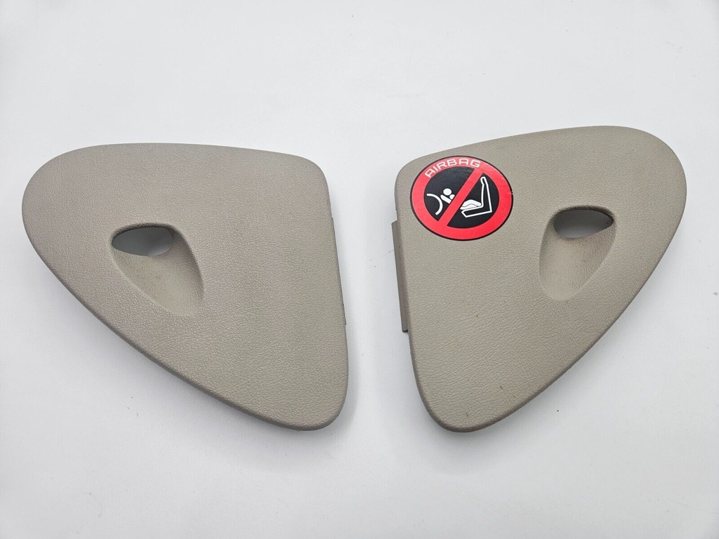 DASHBOARD TRIMS JAGUAR X100 XK8 OATMEAL END OF DASH FINISHER CAPS PAIR