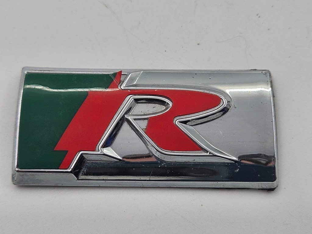 FRONT WING R BADGE JAGUAR XK X150 SIDE PANEL EMBLEM RED GREEN USED