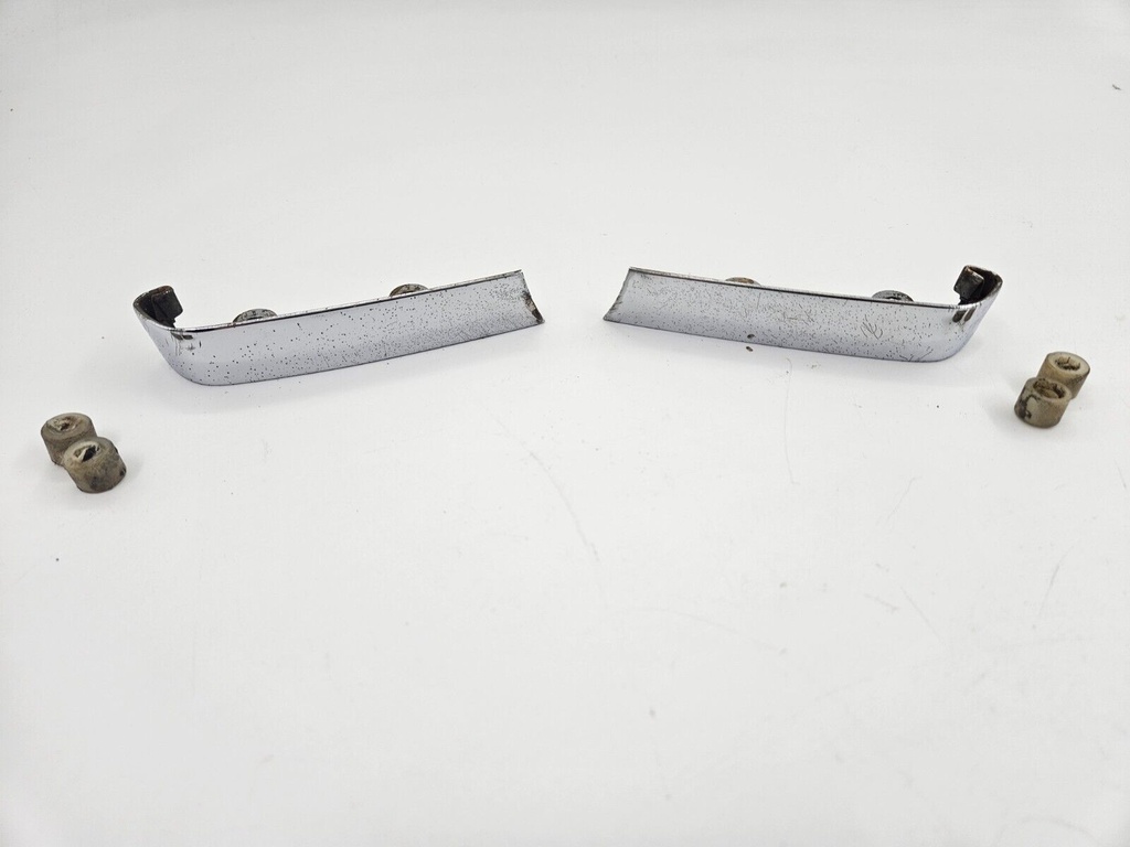 JOINT FINISHERS JAGUAR XJ40 REAR BUMPER PAIR CHROME BLADE CONNECTOR METAL