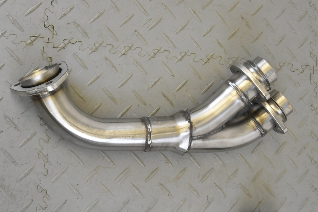 LEFT STAINLESS STEEL V12 DOWNPIPE