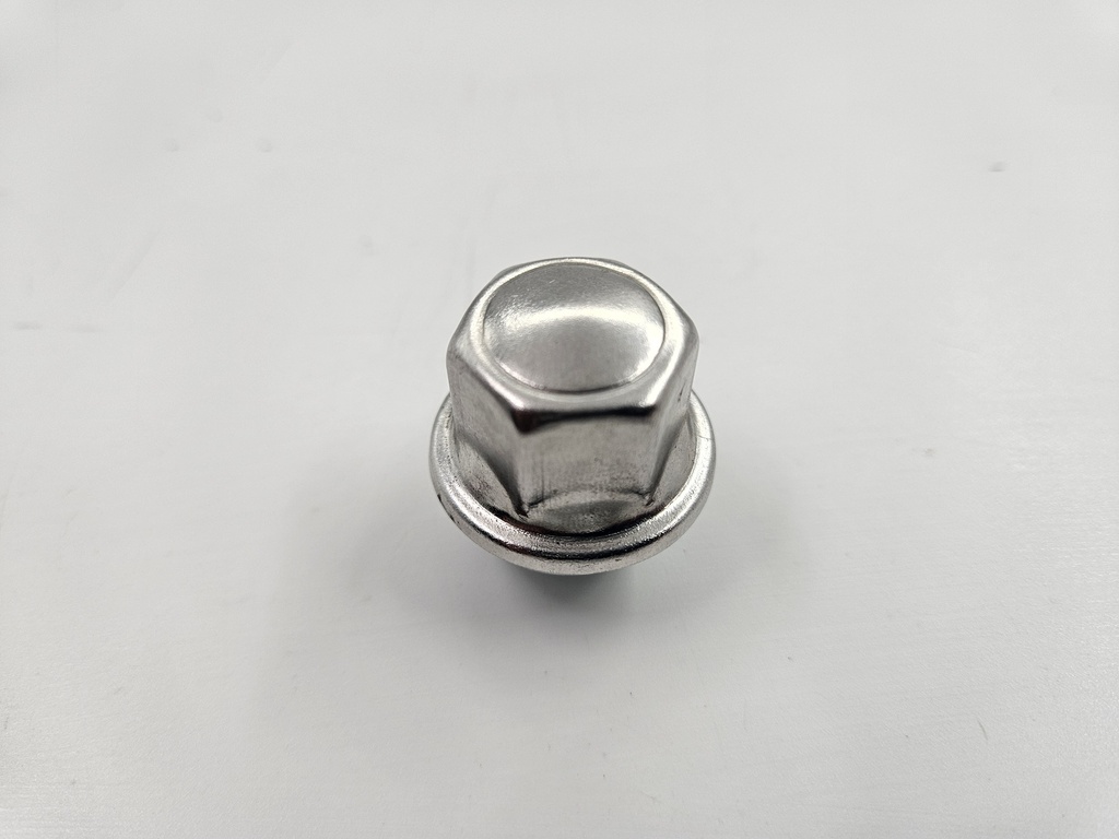 1/2" UNF DOMED WHEEL NUT SHORT STAINLESS STEEL CAP