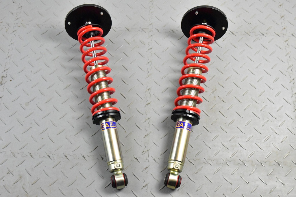 PAIR OF XK8 XKR GAZ FRONT ADJUSTABLE SHOCKS AND SPRINGS WITH TOP MOUNT