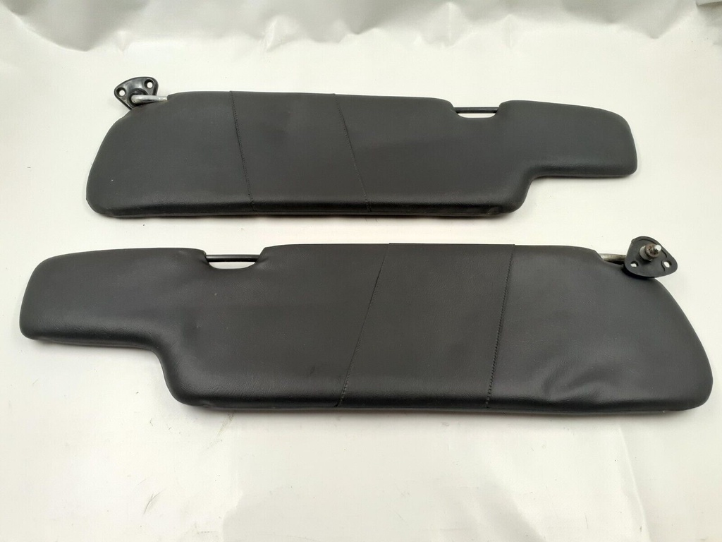 JAGUAR XJ6 XJ12 SERIES 3 BLACK LEG PAIR OF SUNVISORS WITHOUT MIRROR LEATHER