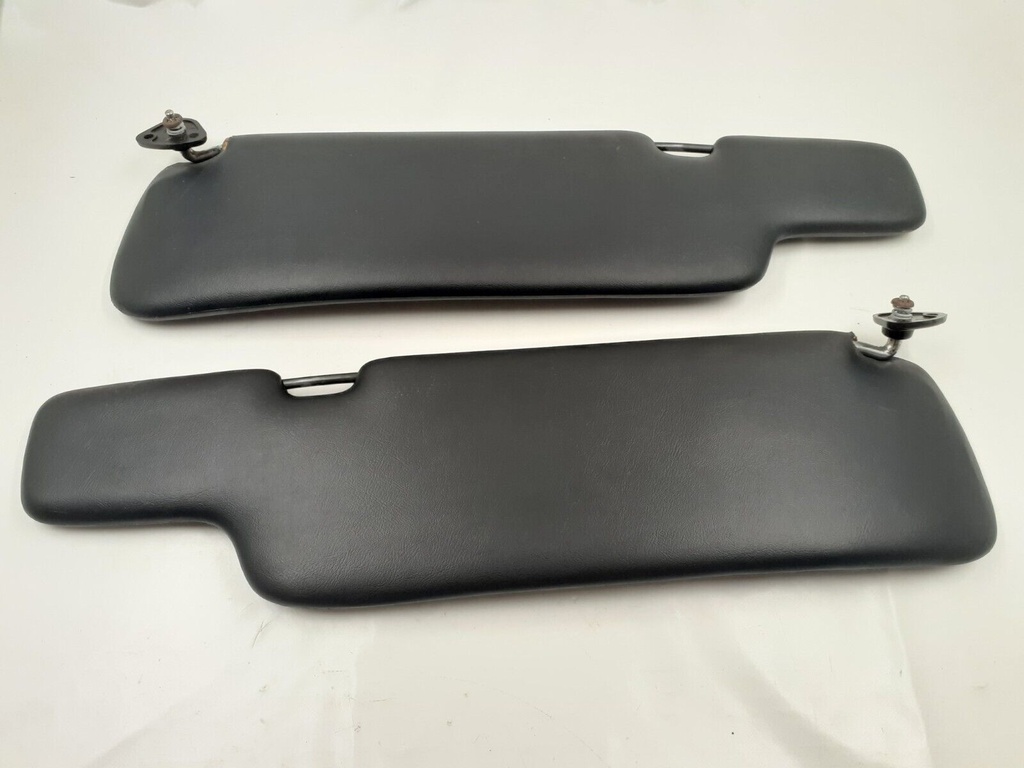 JAGUAR XJ6 XJ12 SERIES 3 BLACK LEG PAIR OF SUNVISORS WITHOUT MIRROR LEATHER