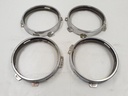 JAGUAR XJS XJ40 FULL SET OF TWIN HEADLIGHT FRONT HEADLAMP CHROME RINGS RHD LHD