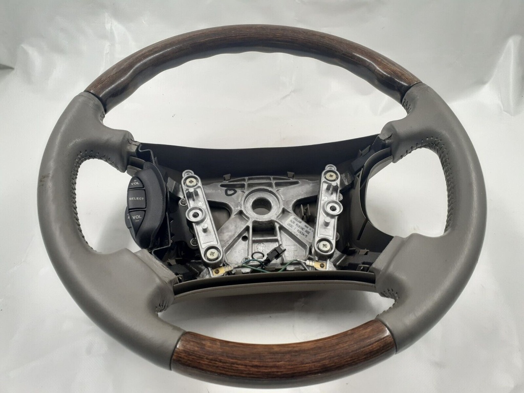 JAGUAR XJ STEERING WHEEL SABLE AGE LEATHER SPEED VOLUME CONTROLS HJA9181HC USED