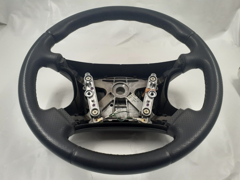 JAGUAR XJR X300 XJ6 XJ12 STEERING WHEEL BLACK LEATHER LEG HNB9181AE GOOD USED