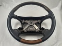 JAGUAR 97-02 XJ8 XJR X308 V8 STEERING WHEEL BLACK LEG WOOD LEATHER HJB9181DBLEG