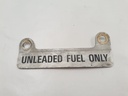 JAGUAR XJS UNLEADED FUEL ONLY METAL SILVER PLATE