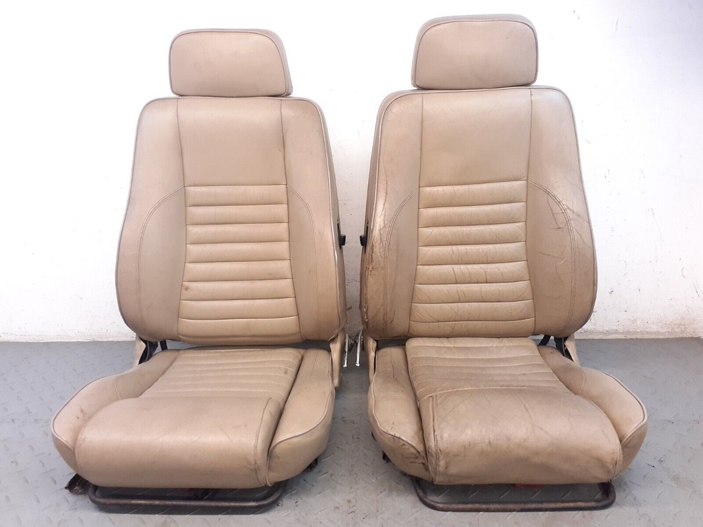 JAGUAR XJS SPORTSPACK FRONT LEATHER INTERIOR SEATS PAIR KIT CAR REFURB BASES INC