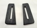 JAGUAR X300 BLACK (LEG) REAR PASSENGER SEAT BELT ESCUTCHEONS PAIR LH RH TRIMS