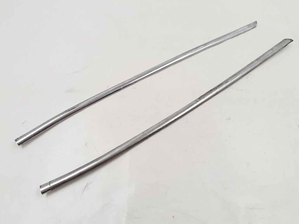 JAGUAR XJS REAR QUARTER CHROME STRIPS SEAL FINISHER BRIGHT PAIR LEFT RIGHT