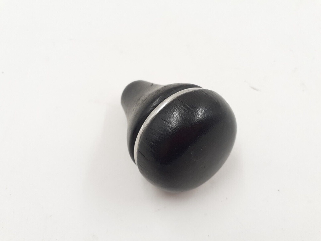 JAGUAR XJ40 DAIMLER AUTOMATIC WOODEN GEAR KNOB BLACK DARK SHIFTER THREAD LEATHER