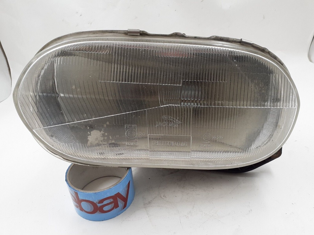 JAGUAR XJS FACELIFT LEFT SIDE N/S HALOGEN HEADLIGHT HEADLAMP LENS GLASS RHD