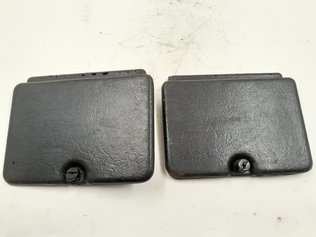 JAGUAR XJS EARLY UNDER DASH PANEL BLACK LEATHER COVERS TRIM PANEL FUSEBOX LIDS