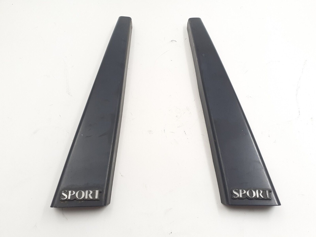 JAGUAR X300 SPORT BLACK B PILLAR COVERS DARK FINISH BADGE LEFT AND RIGHT