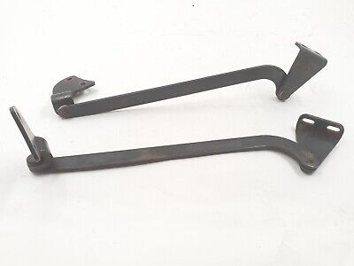 [-4575 UPR] JAGUAR XJS CONVERTIBLE ROOF HOOD PAIR OF REAR WINDOW HINGES MECHANISM