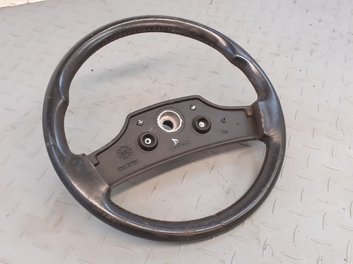 [-HT 4293] JAGUAR XJS XJ6 XJ12 LATE 2 SPOKE STEERING WHEEL BLACK LEATHER HORN FAT RIM XJSC