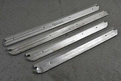 [-TC3752] FULL SET JAGUAR DAIMLER SERIES 2 LH RH KICK SILL TREAD PLATE CHROME STRIP DOOR