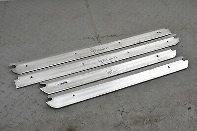 [-TC3754] FULL SET JAGUAR DAIMLER SERIES 2 3 LH RH KICK SILL TREAD PLATE CHROME STRIP DOOR