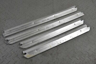 [-TC3755] FULL SET JAGUAR DAIMLER SERIES 2 3 LH RH KICK SILL TREAD PLATE CHROME STRIP DOOR