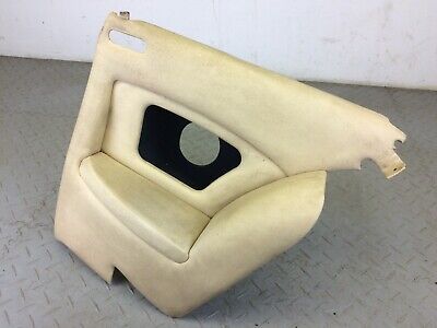 [-HT0185] JAGUAR XJS RH REAR LEATHER MAGNOLIA DOOR CARD CORNER POCKETS BACK INTERIOR CREAM