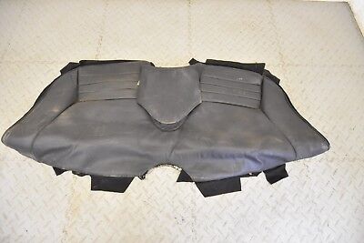 [-HT0733] Jaguar XJS Pre HE REAR SEAT BASE LEATHER SWAB PERFORATED SPARES REPAIR BLACK