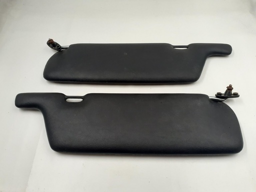 [-7953 J2] BLACK SUN VISORS JAGUAR XJS HE PRE FACELIFT PAIR OF VINYL PVC HEADLINING TRIMS