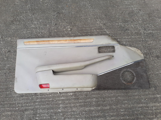 [-8010 LG] JAGUAR XJS PASSENEGER INTERIOR DOOR CARD FRONT LEFT LEATHER FADED DOESKIN USED