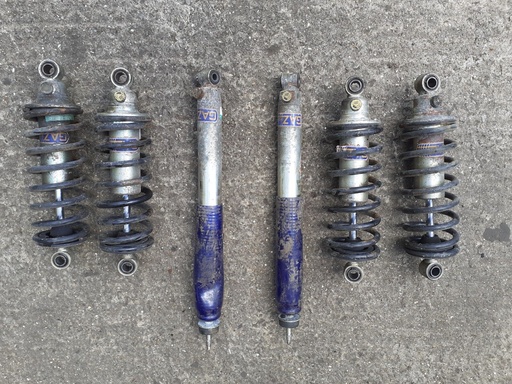 [-8027 HF] FRONT & REAR ADJUSTABLE GAZ SHOCK ABSORBERS SPRINGS JAGUAR XJS SHOCKS USED