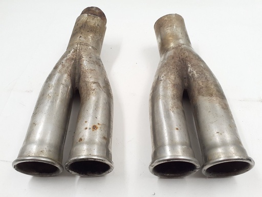 [SPC1068-8063 H3] JAGUAR XJS XJR-S SPORT REAR TWR TWIN STAINLESS STEEL EXHAUST TIPS BOX V12 48MM