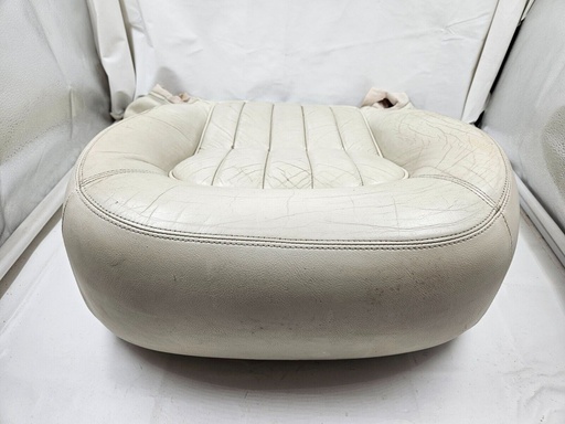 [GNC4419CCNED-8371 JF] LOWER BOTTOM HEATED SEAT COVER JAGUAR X308 XJ8 IVORY LEATHER FOAM PASSENGER