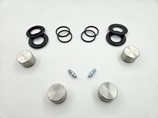 [11372-SSKIT] REAR EARLY INBOARD BRAKE CALIPER REBUILD KIT STAINLESS STEEL PISTONS