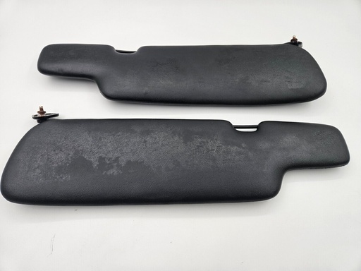 [BBC7433-8841 H3] SUN VISOR PAIR JAGUAR XJ6 XJ12 SERIES 3 BLACK LEG WITHOUT MIRROR AMBLA SUNVISORS