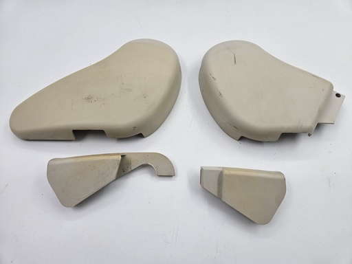 [GJE4731AA] SEAT HINGE TRIM END JAGUAR XK8 INNER OUTER COVER LEFT PASSENGER SEAT OATMEAL AGD