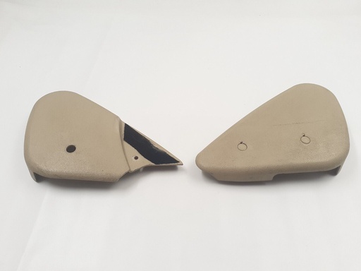 [GJA4733AA-7899 HHB1] SEAT HINGE COVERS JAGUAR XK8 LEFT END PIECES CASHMERE SDZ INNER OUTER PAIR TRIM